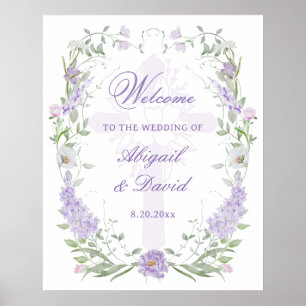 Blomsterguardin Lila Ram Religiös Bröllopshälsning Poster