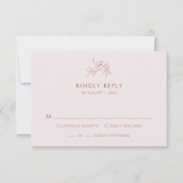 Blomstergul RSVP-kort OSA Kort