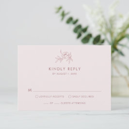 Blomstergul RSVP-kort OSA Kort