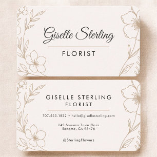 Blomsterhandlare Blommor Visitkort