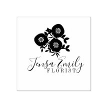 Blomsterhandlare Blomsterbukett Logotyp Konstnärss