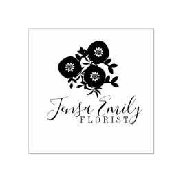 Blomsterhandlare Blomsterbukett Logotyp Konstnärss Stämpel