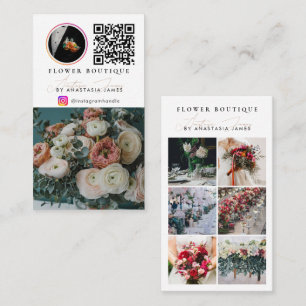 Blomsterhandlare Dekoratör Fotoflöde Sociala Medie Visitkort