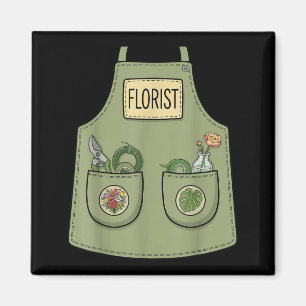 Blomsterhandlare rolig blommig designer trädgårdsm magnet