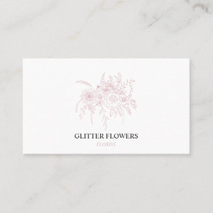 Blomsterhandlare Rosa Guld Visitkort