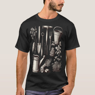 Blomsterhandlare Trädgårdsmästare Pappa Gråskala T Shirt
