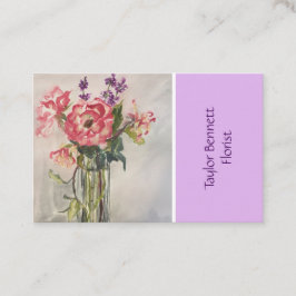 Blomsterhandlarekonstvisitkort, ordna för blomma visitkort