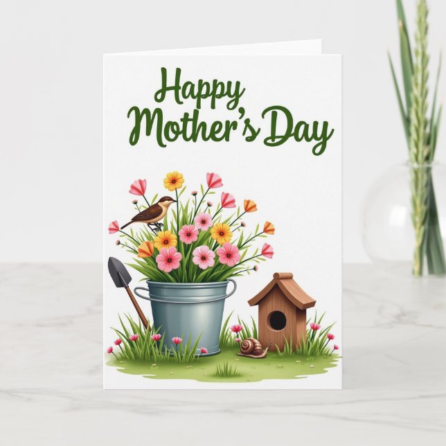 Blomsterhink Vårkort Kort (Framsida)