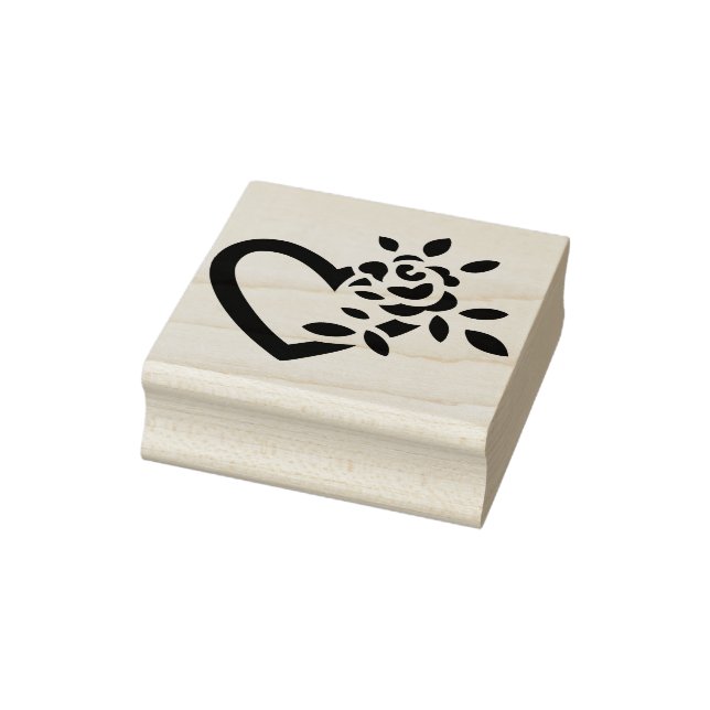 blomsterhjärtkonst frimärke stämpel (Stämpel)