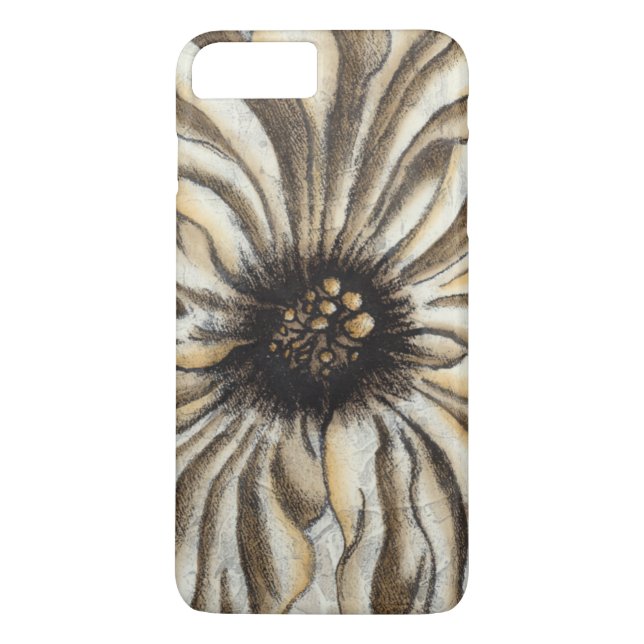 Blomsterhuvud Fresco på Tan Bakgrund Case-Mate iPhone Skal (Baksida)