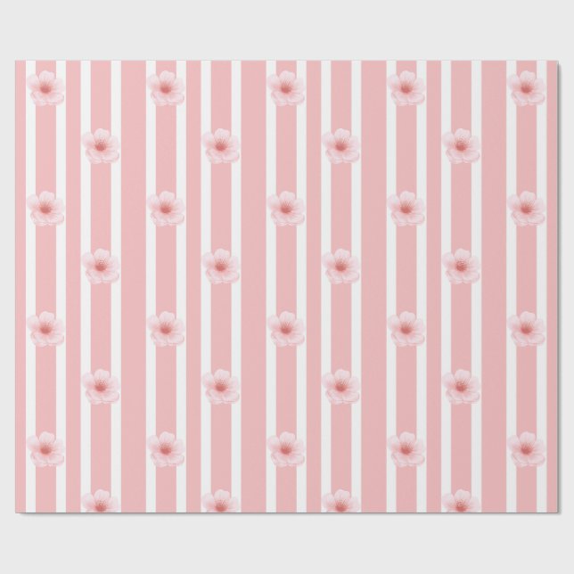 Blomsterinpackningspapper Presentpapper (Platt)