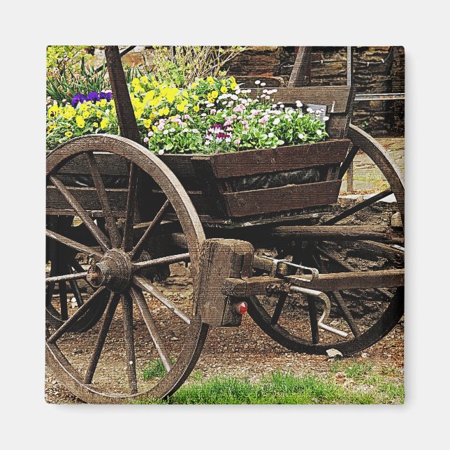 Blomsterkärra Magnet (Framsidan)