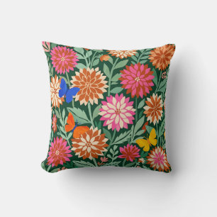 Blomsterkastkudde – Matisse Dahlias & Fjäril Kudde