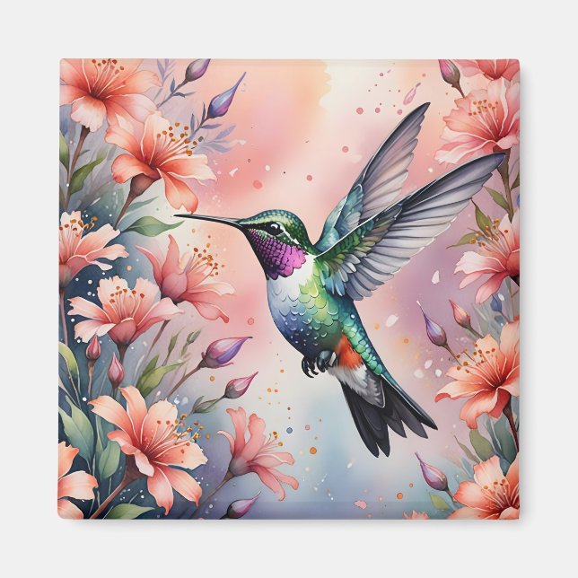 blomsterkolibri magnet (Framsidan)