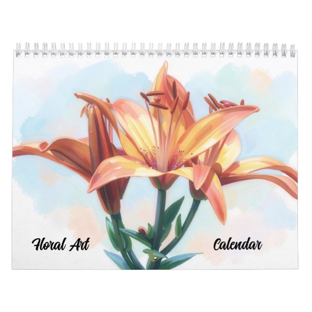 Blomsterkonst Färgrika Blommor Kalender (Omslag)