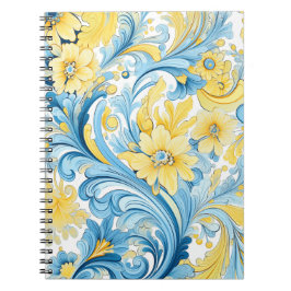 Blomsterkonst i ukrainska motiv anteckningsbok