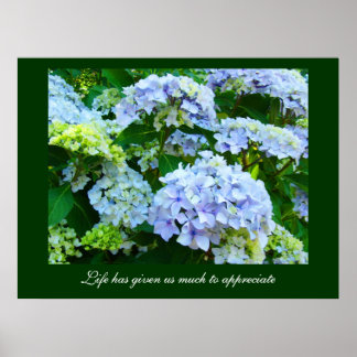 Blomsterkonst Livet har gett oss mycket att uppska Poster