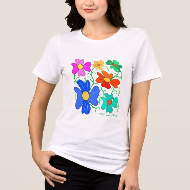 Blomsterkonst T Shirt (Framsida)