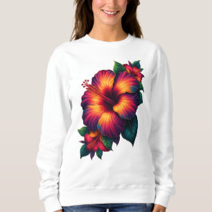 Blomsterkonsttröja för kvinnor t shirt