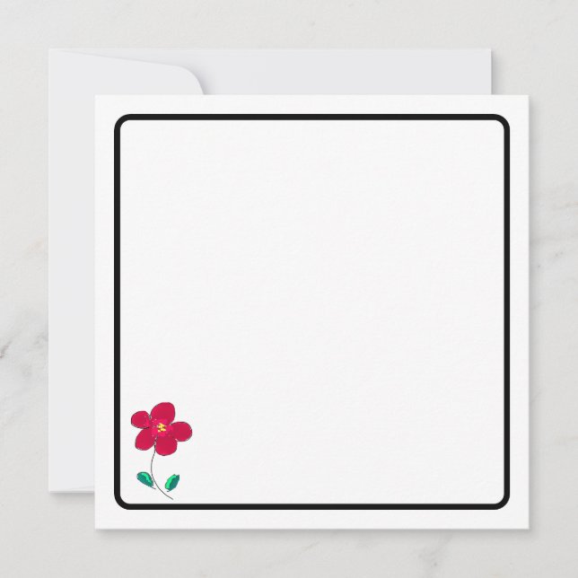 Blomsterkort Anteckningskort (Framsida)