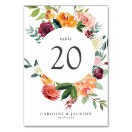 Blomsterkort för Bordsnummer för Bröllop