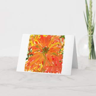 Blomsterkort för glorig orange kort