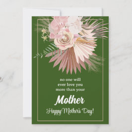 Blomsterkort för mors dag med lantlig blomsterdesi julkort