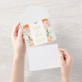 Blomsterkort för Save the Date