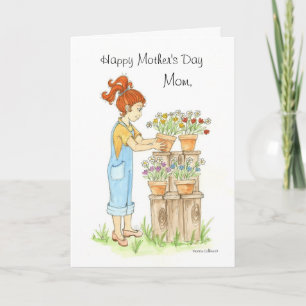 Blomsterkort i mors dag kort