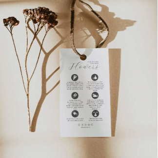 Blomsterkort med liten Märkre med Logotyp Visitkort