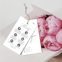 Blomsterkort med liten Märkre med Logotyp