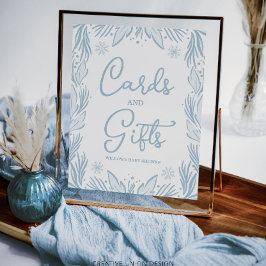 Blomsterkort och gåvor från vinterfrost poster