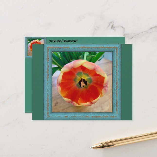 Blomsterkort Vykort (Fram/Back In Situ)