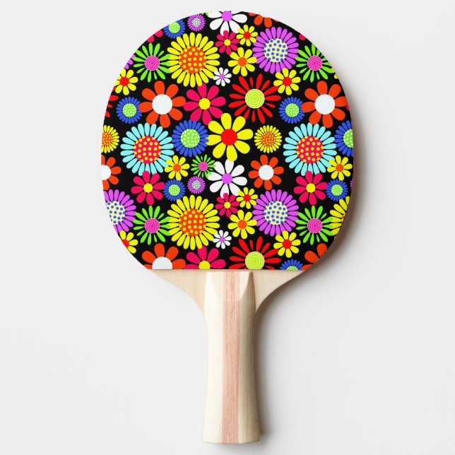Blomsterkraft i Retro vår Pingisracket (Framsidan)
