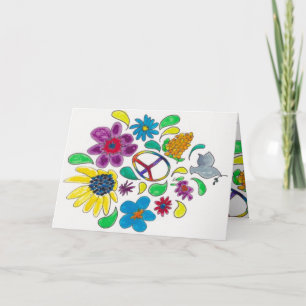 blomsterkraftens 60:s fredssymboler kort