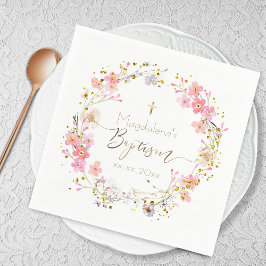 blomsterkrans Baptism Pappersservett