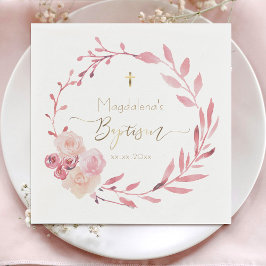blomsterkrans Baptism Pappersservett