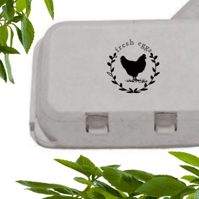 Blomsterkrans färska ägg eleganta Äggstämpel Stämpel (Skapare uppladdad)