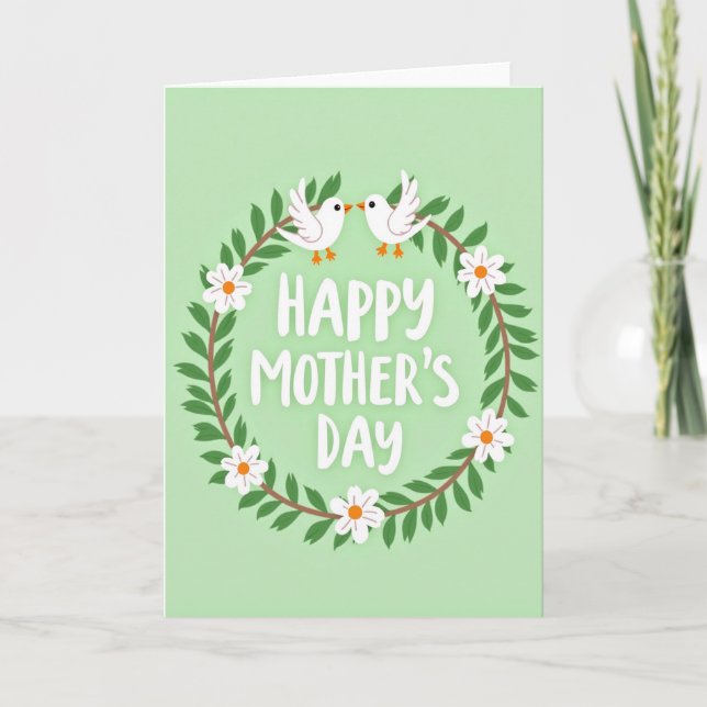 Blomsterkrans Glad Kort Dag (Framsida)