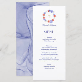 Blomsterkrans med Peon dop Dopning Meny