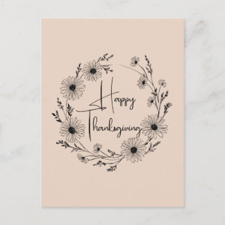 Blomsterkransdesign med tusenskönor, vykort