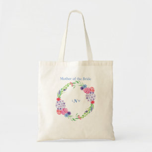 Blomsterkransmonogram - tygkasse