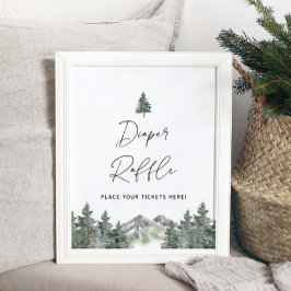 Blomsterkuggare Raffle Biljett-tecken Poster