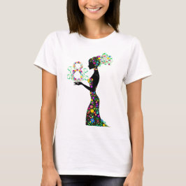 blomsterkvinna t-shirt