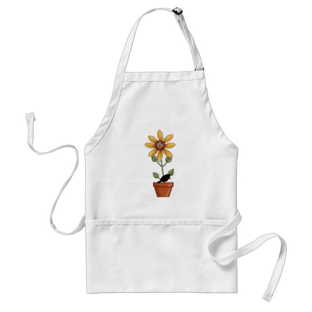 Blomsterlass vuxen Köksbrickor Förkläde (Framsidan)