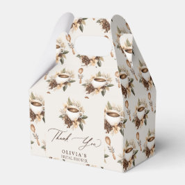 Blomsterlig kärlek bryggs Bröllopsdusch Tack Presentaskar