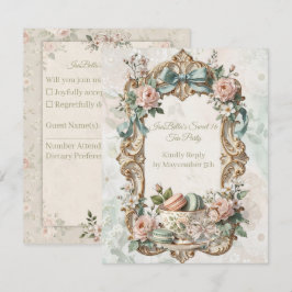 Blomsterlig Tea Party Sweet 16 RSVP-kort OSA Kort
