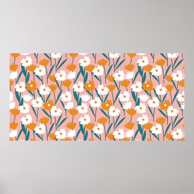 Blomsterlös mönster-bakgrund, blommigt, tryck p (Framsidan)