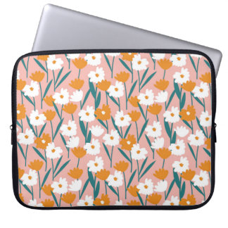 Blomsterlös mönster-bakgrund, blommigt, tryck p laptop fodral