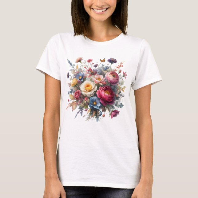 Blomsterlycka T Shirt (Framsida)